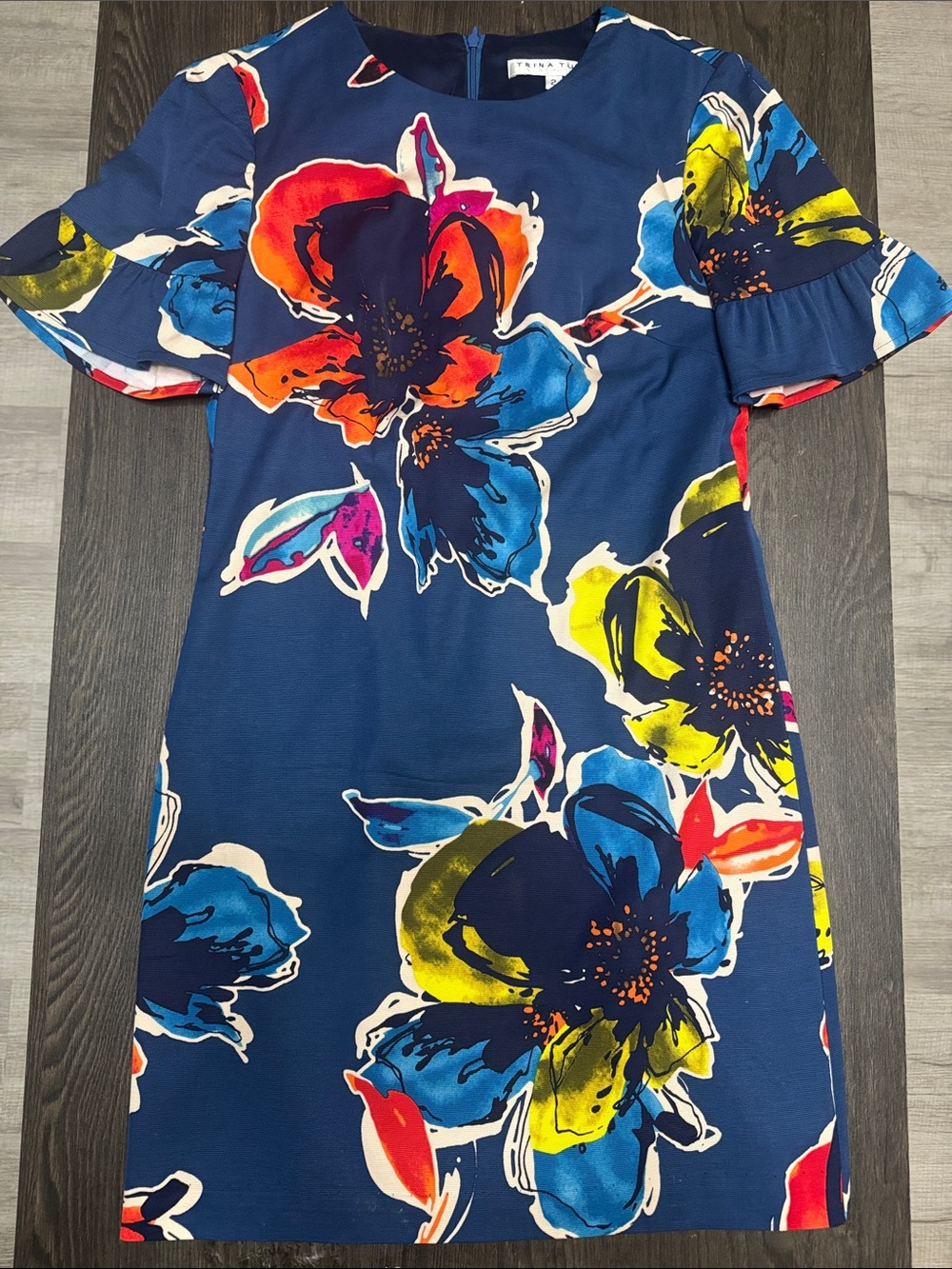 Nina Floral Navy Shift Dress